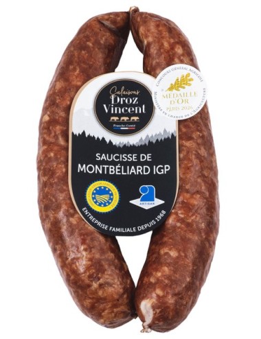 Acheter saucisse de Montbéliard – Saucisse fumée par 2 pièces (300g)