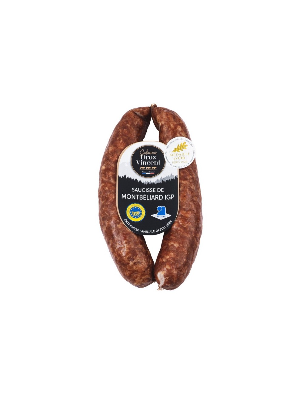 Acheter saucisse de Montbéliard – Saucisse fumée par 2 pièces (300g)