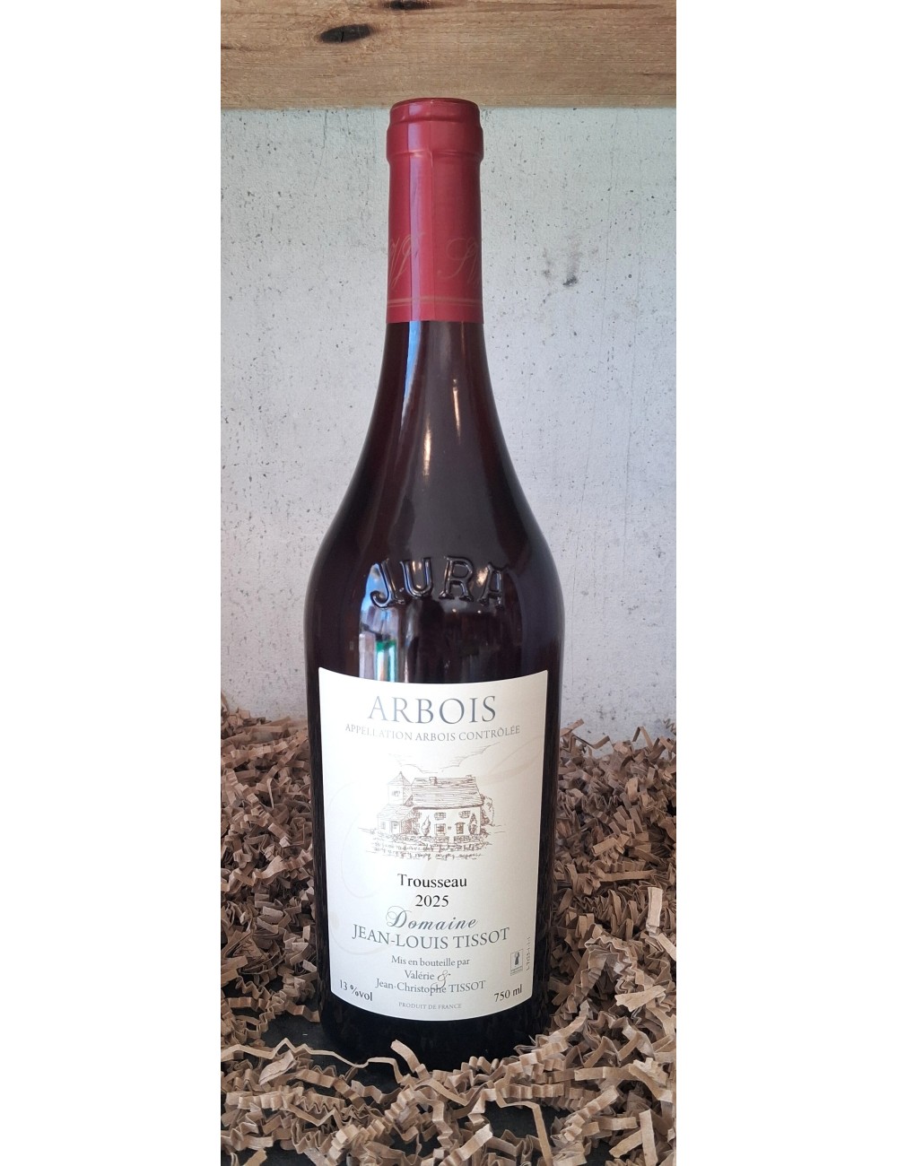 Vin rouge trousseau du domaine jean louis TISSOT arbois Jura